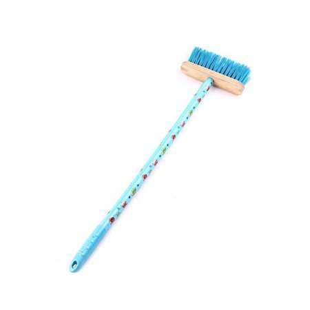 long wooden handle garden tool brush